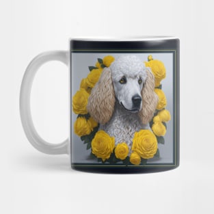 Standard poodle yellow roses Mug